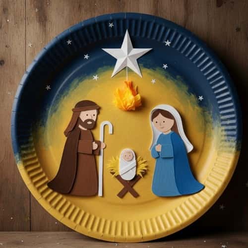 10. Paper Plate Nativity Scene