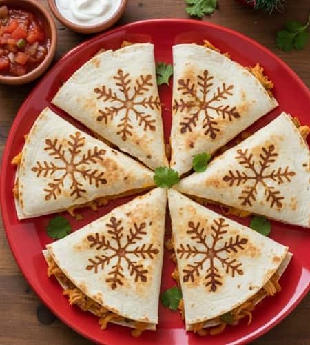 10. Snowflake Quesadilla Triangles