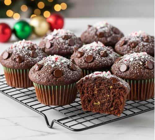 10. Zucchini-Chocolate Peppermint Muffins