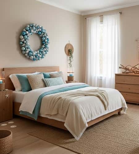 2. Coastal Christmas Meets Bedroom Sanctuary