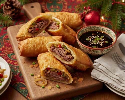 2. Hanukkah Brisket Egg Rolls