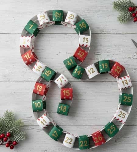 2. Paper Chain Advent Calendar With a Twist