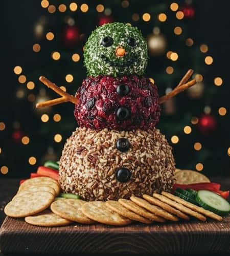 2. Snowman Cheese Ball Trio
