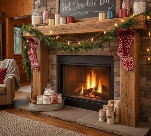 2. The Hot Chocolate Bar Mantel