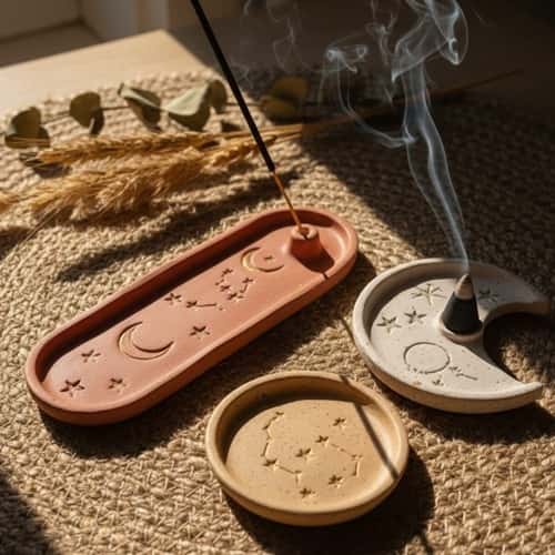 3. Boho Clay Incense Holders
