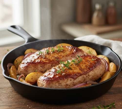 3. Brown Sugar-Dijon Pork Tenderloin with Roasted Apples