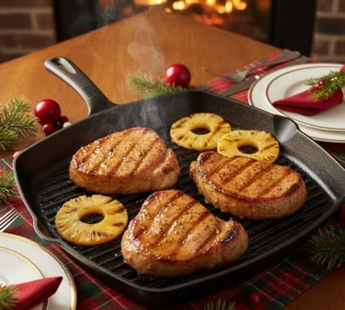 3. Grilled Honey-Mustard Glazed Ham Steaks