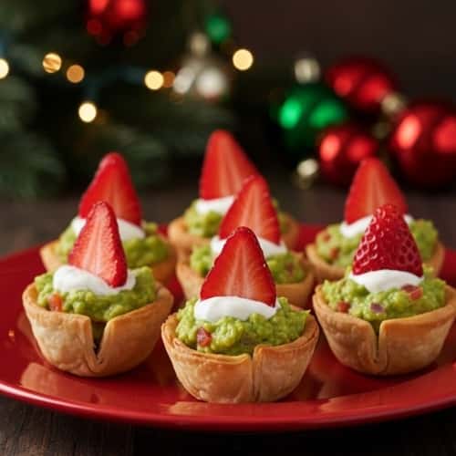 3. Grinch Guacamole Cups