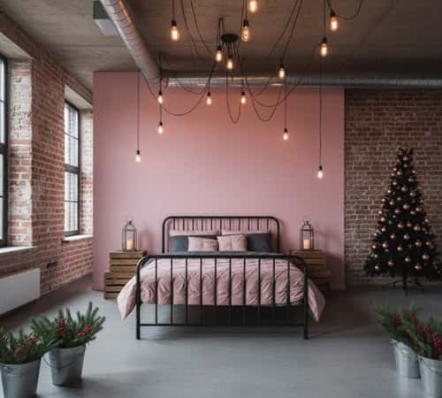 3. Millennial Pink Industrial Loft