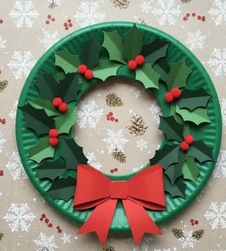 3. Paper Plate Wreath