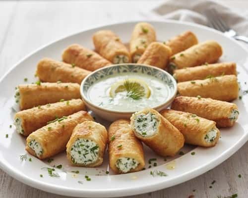 3. Savory Ricotta and Herb Blintz Bites