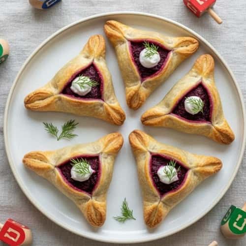 4. Beet-Horseradish Hamantaschen (Savory Edition)