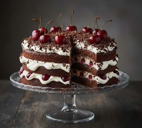 4. Black Forest Mochi Cake