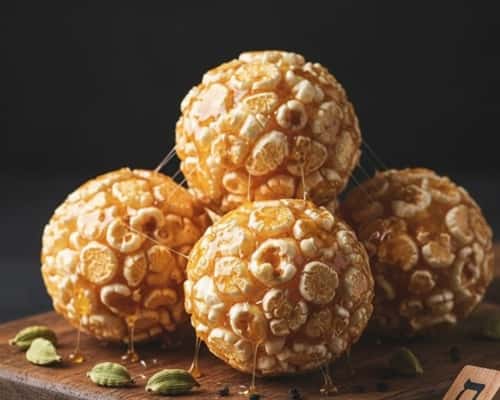 4. Cardamom Honey Popcorn Balls