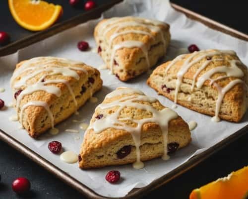 4. Cranberry Orange Scones With Vanilla Glaze
