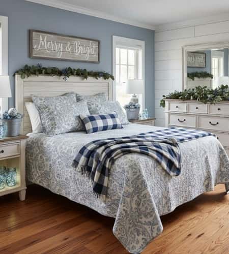 4. Powder Blue Farmhouse Christmas Charm