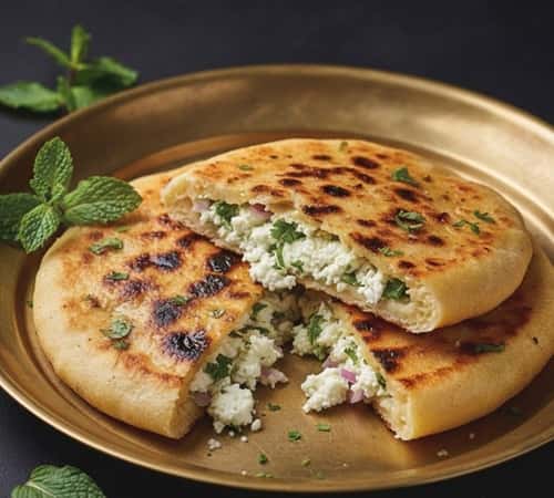 4. Stuffed Kulcha with Paneer and Herbs