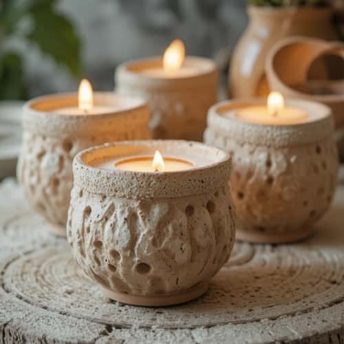 4. Textured Candle Holders