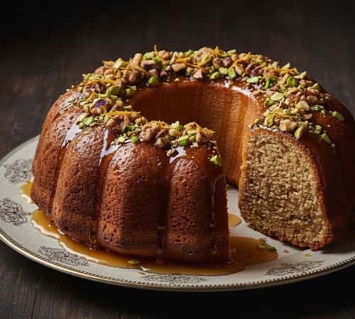 5. Baklava-Spiced Bundt With Honey Orange Syrup
