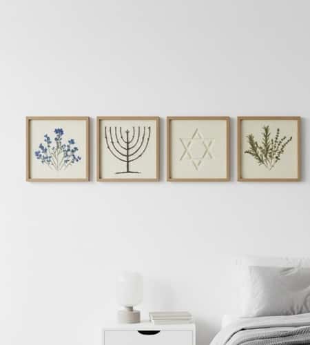5. Latke-Scented Wax Tablet Wall Art