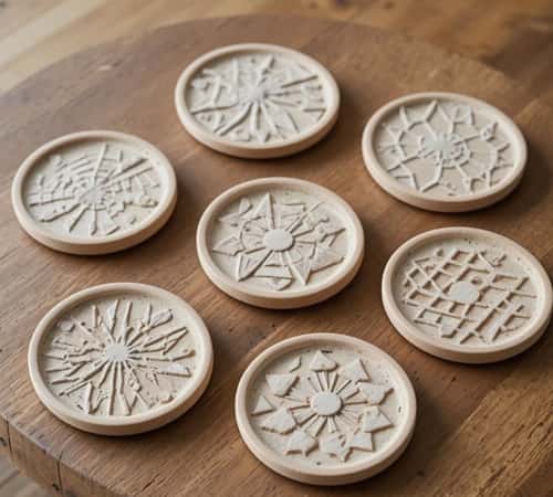 5. Modern Clay Coasters