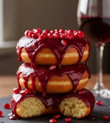 5. Pomegranate-Glazed Olive Oil Cake Donuts