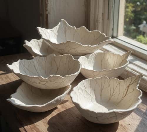 6. Clay Leaf Bowls