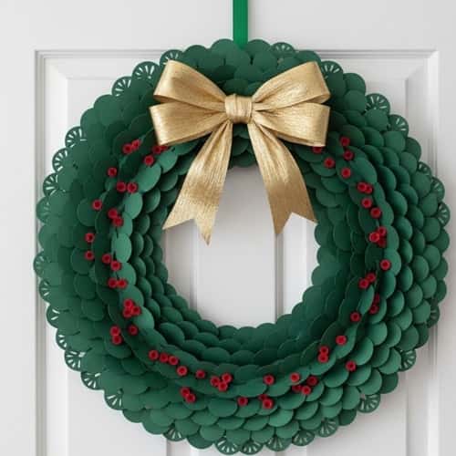 6. Layered Paper Wreath With Depth