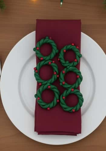 6. Miniature Wreath Napkin Rings
