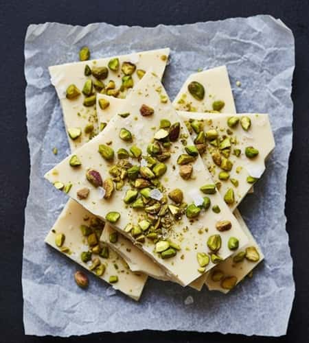 6. Pistachio White Chocolate Bark with Sea Salt