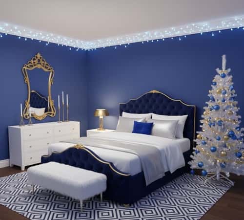 6. Royal Blue Christmas Elegance