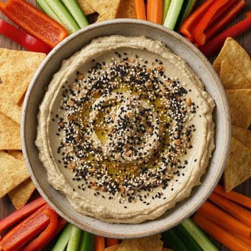 6. Smoked Eggplant Dip with Everything Bagel Seasoning
