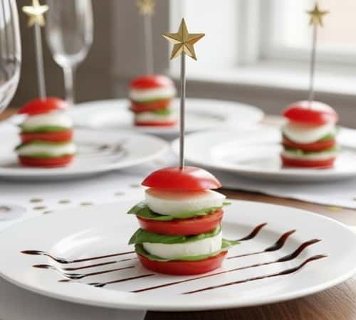 6. Sparkler Caprese Stacks