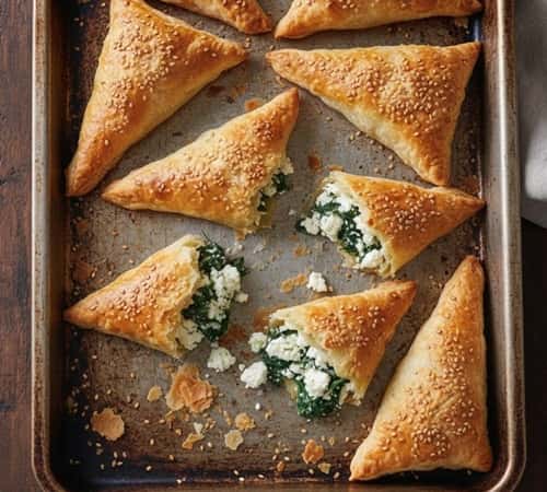 6. Spinach and Feta Puff Pastry Triangles