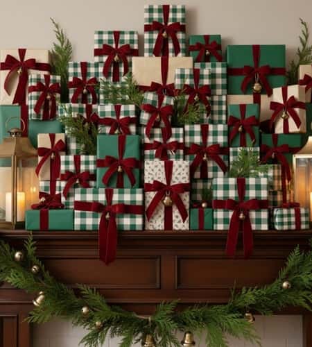 6. The Wrapped Present Mantel