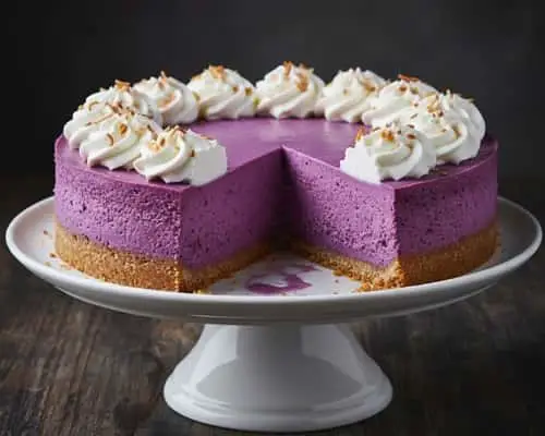 6. Ube Cheesecake With Coconut Graham Crust