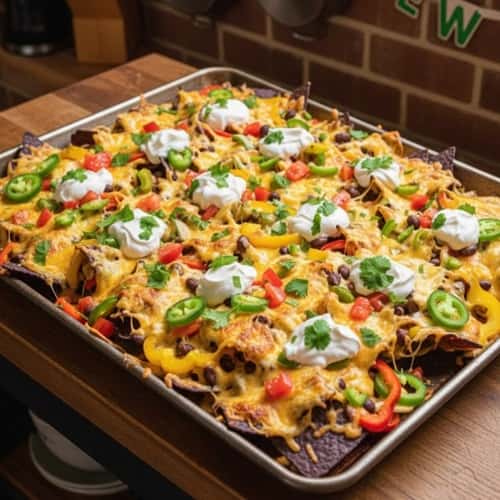7. Midnight Nachos with Black Bean Thunder