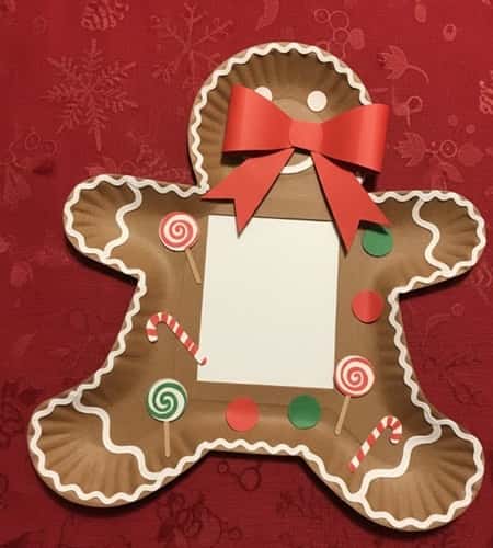 7. Paper Plate Gingerbread Frame