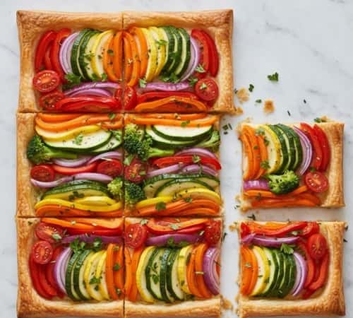 7. Resolution Rainbow Veggie Tart