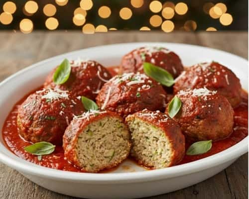 7. Zucchini-Stuffed Meatballs In Red Sauce