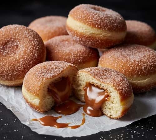 8. Cinnamon Sugar Sufganiyot with Dulce de Leche
