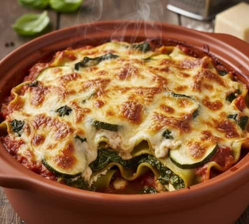 8. Crockpot Veggie Lasagna with a Spin