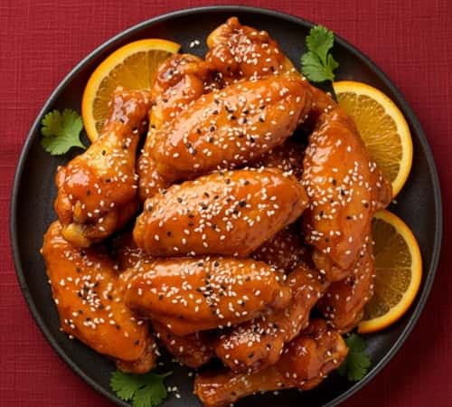 8. Orange Glazed Chicken Wings