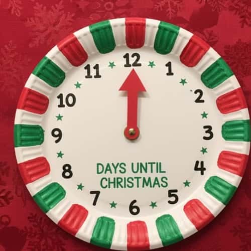 8. Paper Plate Christmas Countdown Clock