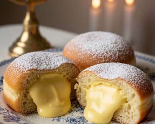 8. Sourdough Sufganiyot With Saffron Cream