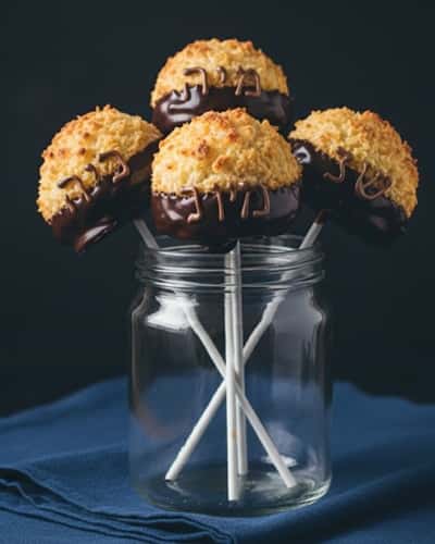 9. Coconut Macaroon Dreidel Pops