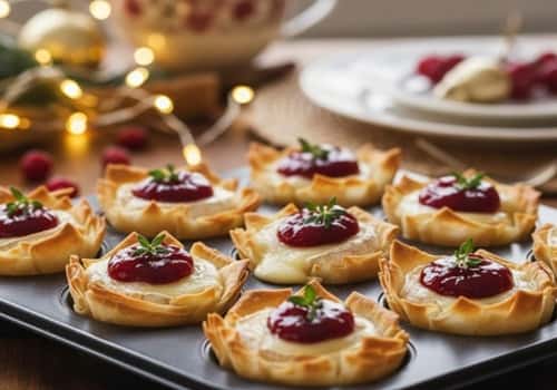 9. Cranberry Brie Bites in Phyllo