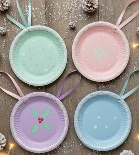 9. Paper Plate Ornaments