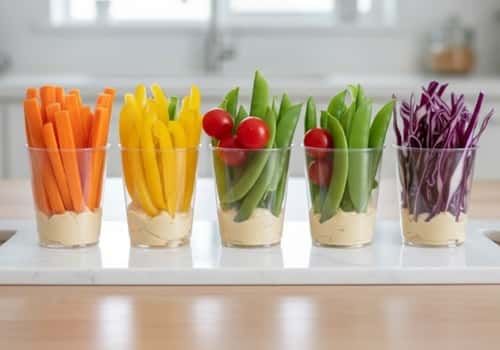 9. Resolution Rainbow Veggie Cups