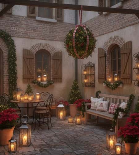 9. The Candlelit European Courtyard